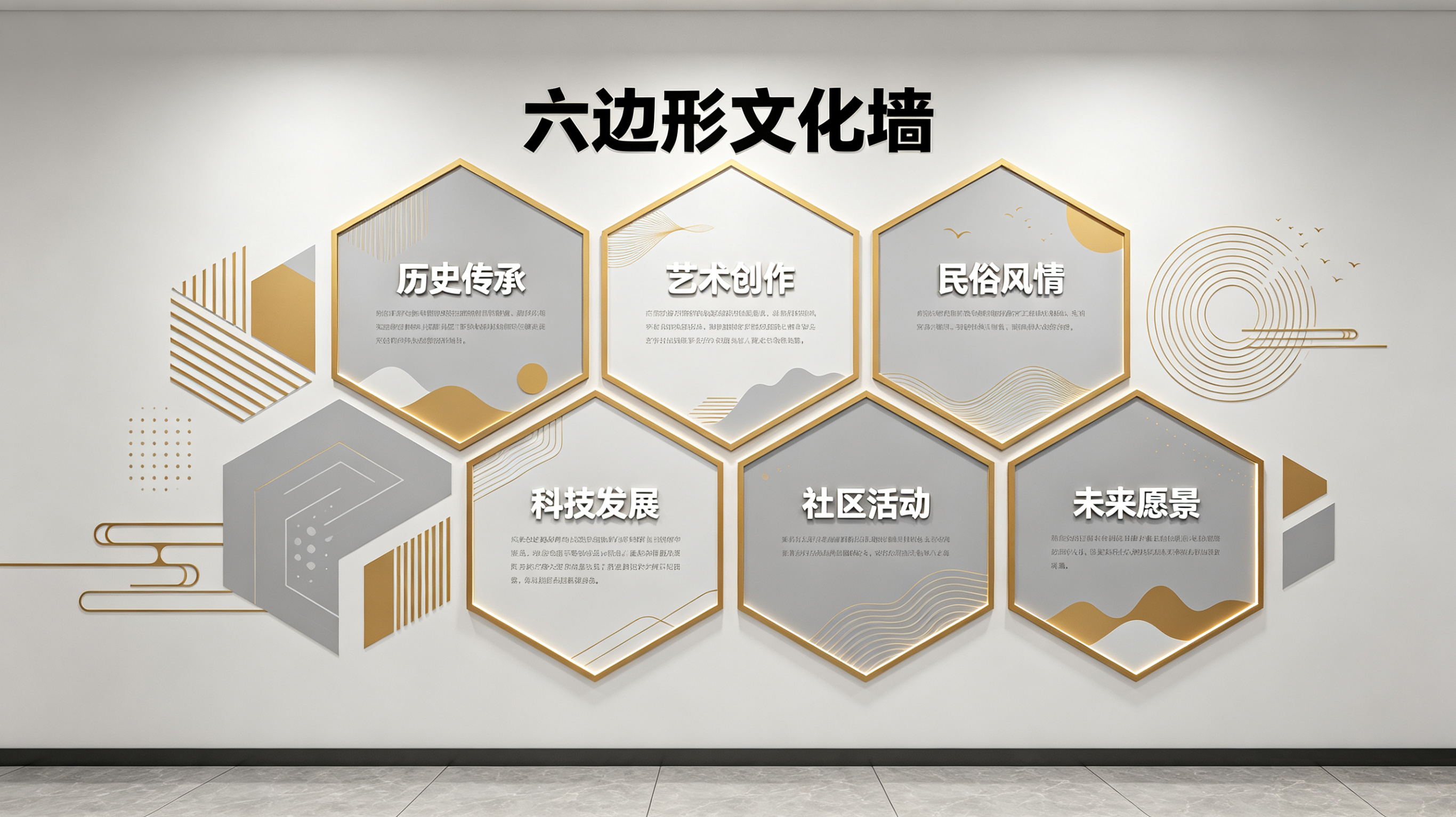 泸州企业文化墙 | 六边形信息美学